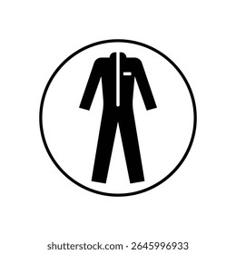 Black safety sign for protective clothing