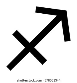 Black Sagittarius Symbol