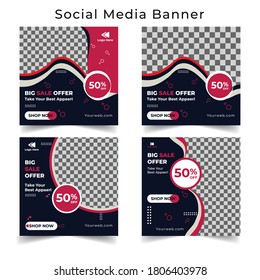 Black Sale Banner Design Vector