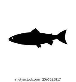 black salmon icon vector ilustration