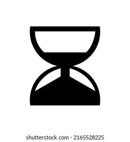 black sand clock icon. clock time symbol.