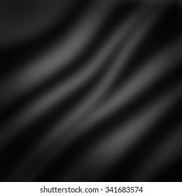 Black Satin Cloth Vector Background Design.