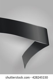 Black satin ribbon
