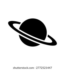 Black saturn planet ring space cosmos
