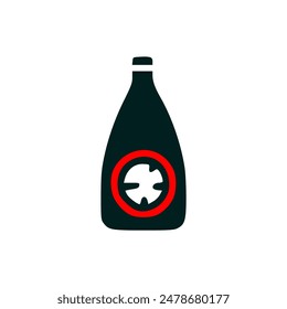 black sauce bottle logo vector illustration template design
