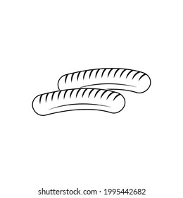 black sausage logo illustration design