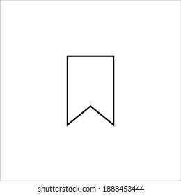 black saved bookmark icon on white background, vector illustration
