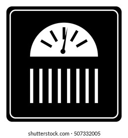 Black scale icon. Simple illustration of black scale vector icon for web