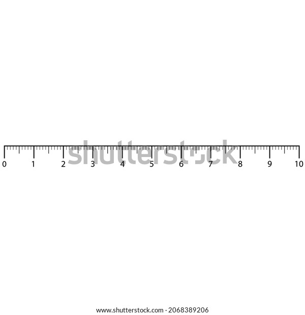Black Scale Lines 1 10 On Stock Vector (Royalty Free) 2068389206 ...