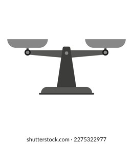 Black scales icon. Vector illustration.