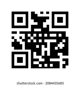 Black scan qr design vector isolated