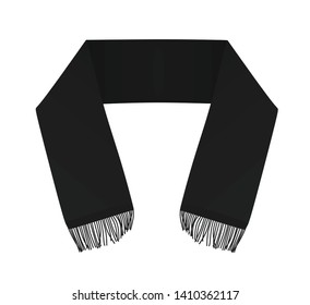 Black scarf template. vector illustration