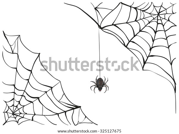 黒い怖いクモの巣 ベクター画像形式のイラスト のベクター画像素材 ロイヤリティフリー