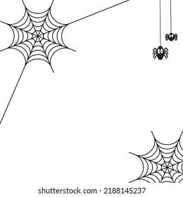 Schwarz-gruselige Spinne aus dem Web auf weißem Hintergrund