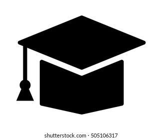 black scholarship square graduation cap hat image vector icon logo symbol