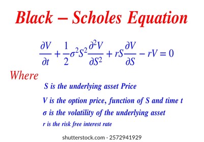 Black Scholes Equation school educational projects illustration infographics 