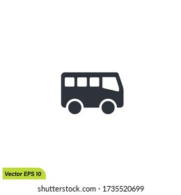 Icono del Black School Bus. Ilustración vectorial, elemento de diseño eps 10