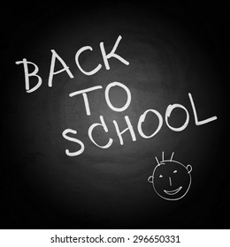 Black school chalkboard background. Back to school. Vector texture EPS10