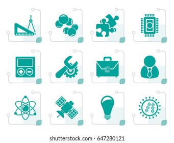 Black Science and Research Icons - Vector Icon set