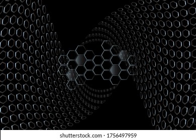 Schwarzer wissenschaftlicher Hintergrund, Vektorgrafik.