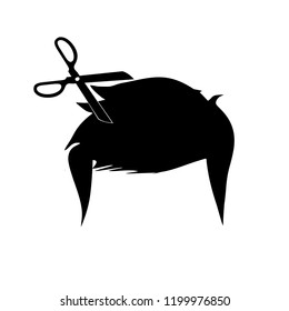 black scissor and comb bursh icons for hairstyle, hair cutting, also tailor and barbershop background