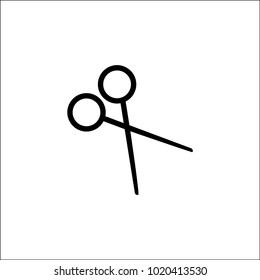 black scissors icon- vector illustration