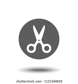 black scissors icon- vector illustration