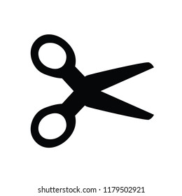 black scissors icon- vector illustration