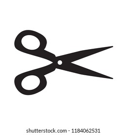 black scissors icon- vector illustration