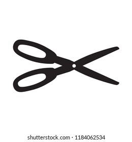 black scissors icon- vector illustration