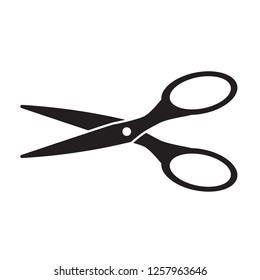 black scissors icon- vector illustration