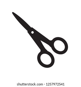 black scissors icon- vector illustration