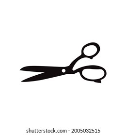 black scissors icon- vector illustration
