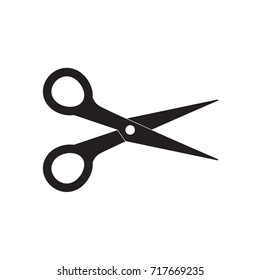 Black Scissors Icon- Vector Illustration