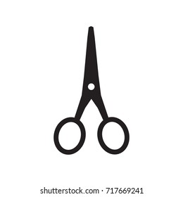 black scissors icon- vector illustration