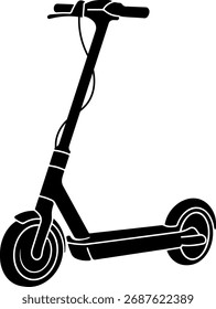 Icono negro de la vespa o de la vespa eléctrica sin fondo