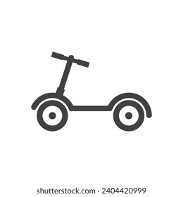 black scooter icon vector element design template 