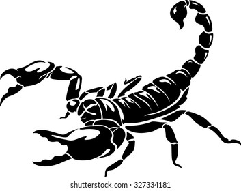 Black Scorpion Isolated on White Background svg