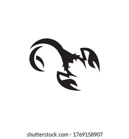 Black scorpion logo design vector template