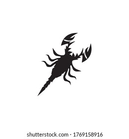 Black scorpion logo design vector template