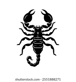 Black scorpion silhouette vector illustration 