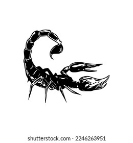 black scorpion vector illustration concept svg