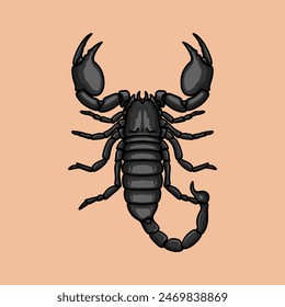 Black Scorpion Vector Illustration Design