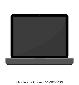 Black Screen Laptop Computer Isolated On Stock Vector (Royalty Free ...