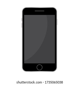 Black Screen Mobile Phone Isolated Smartphone Stock Vector (Royalty ...