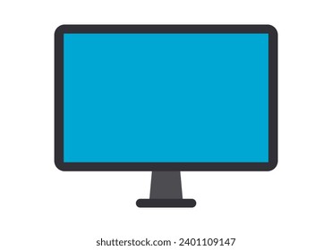 Black screen on icon on white background.