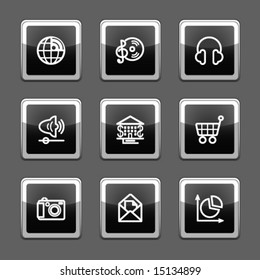 Black screen web icons, set 5