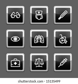 Black screen web icons, set 13