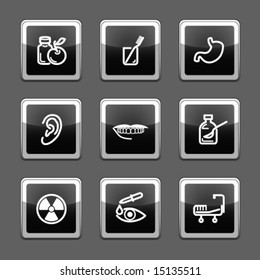 Black screen web icons, set 15