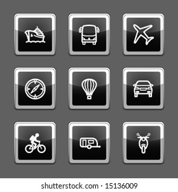 Black screen web icons, set 20